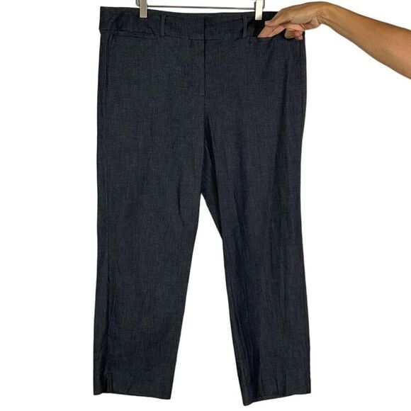 Ann Taylor Factory Signature Pants Size 16 Cotton/Spandex Blend, Midnight Blue - Picture 6 of 11